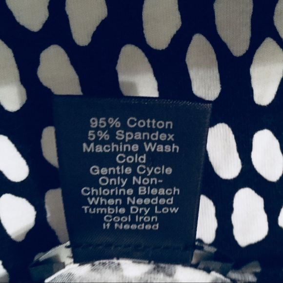 Ann Taylor Black & White Ruched Top Small - Picture 8 of 8